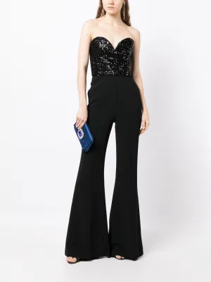 13685 Crepe and paillettes jumpsuit