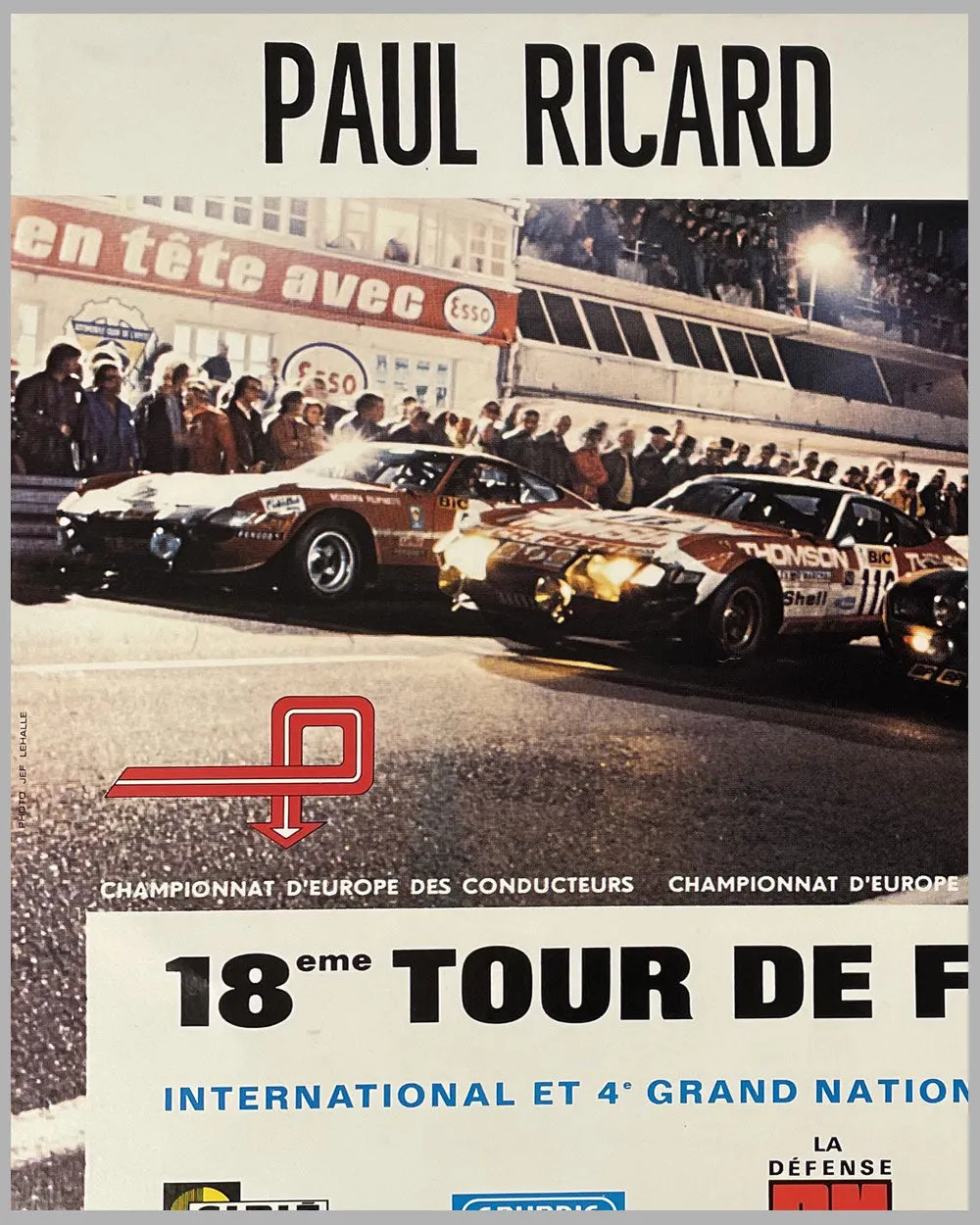 18th Tour de France Auto at Paul Ricard circuit original poster, 1973