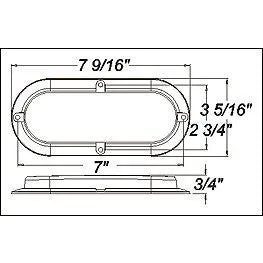 6" Oval LED Surface Mount Backup Light (10 Diodes)