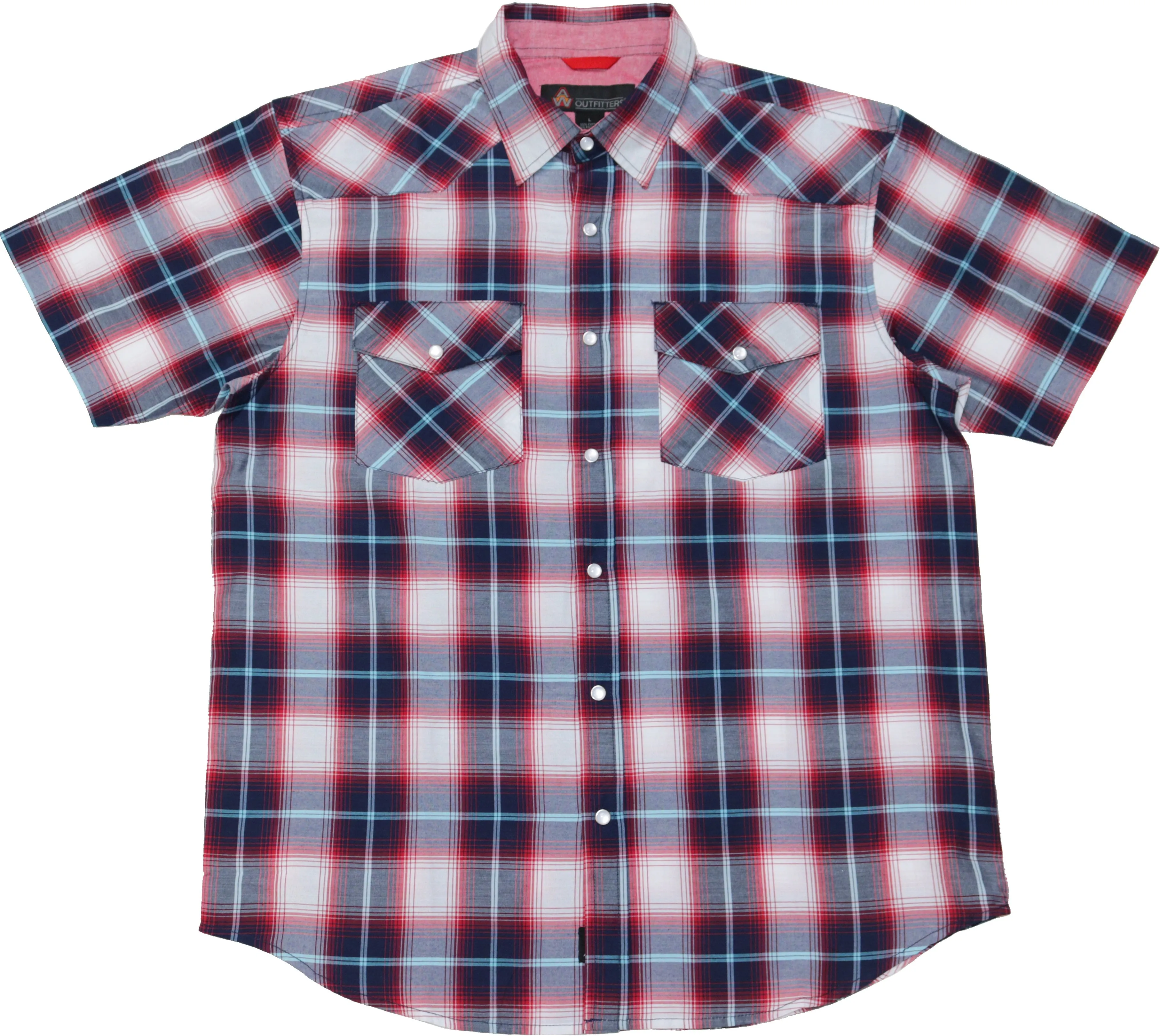 AmericaWare Men's Gripper Button-Up Short Sleeve Shirt