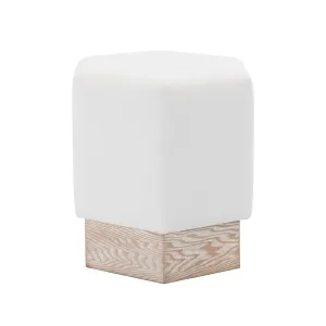 Asher Stool Cerused Oak White Linen