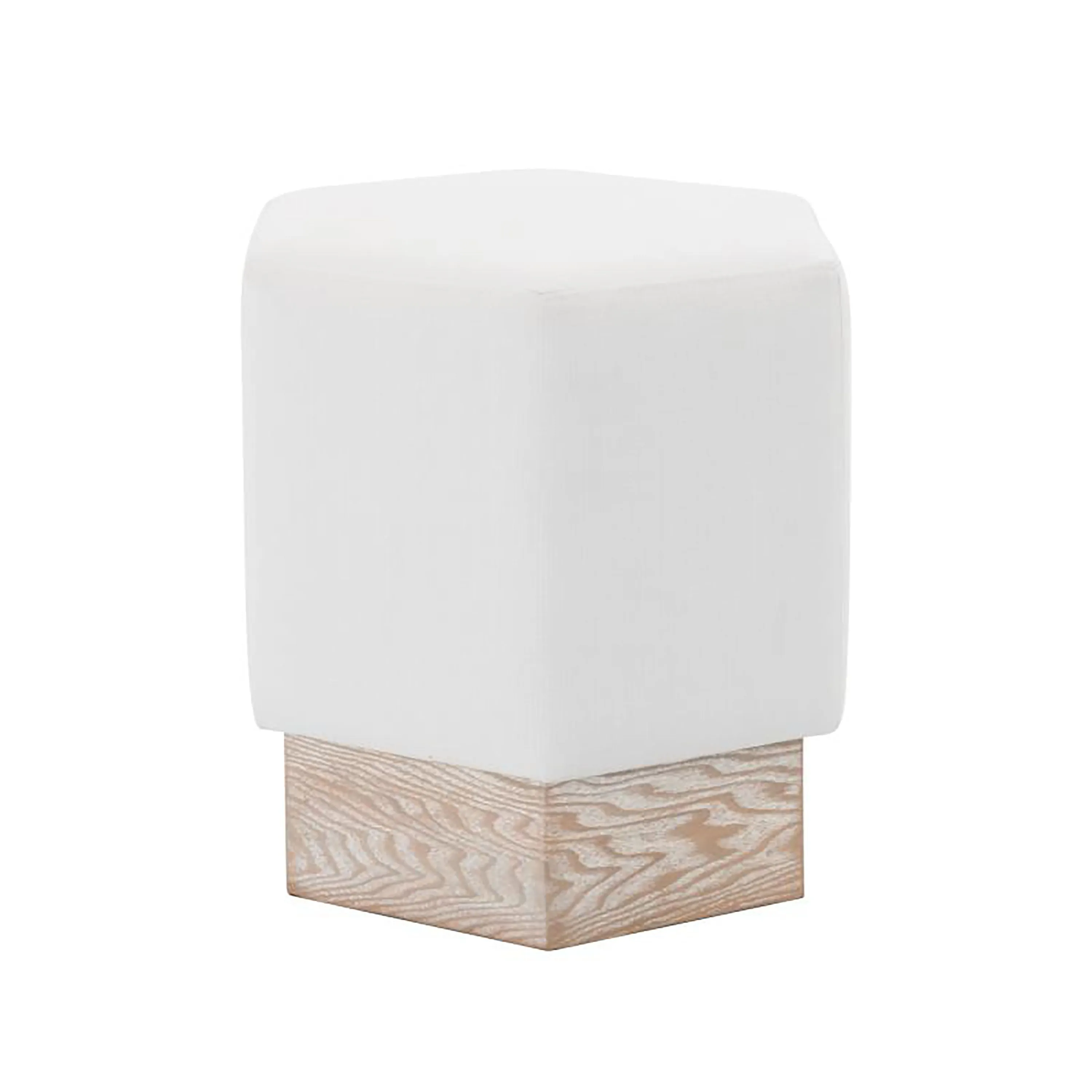 Asher Stool Cerused Oak White Linen