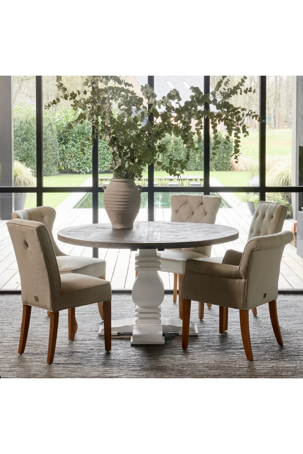 Classic Linen Dining Armchair | Rivièra Maison La Scala