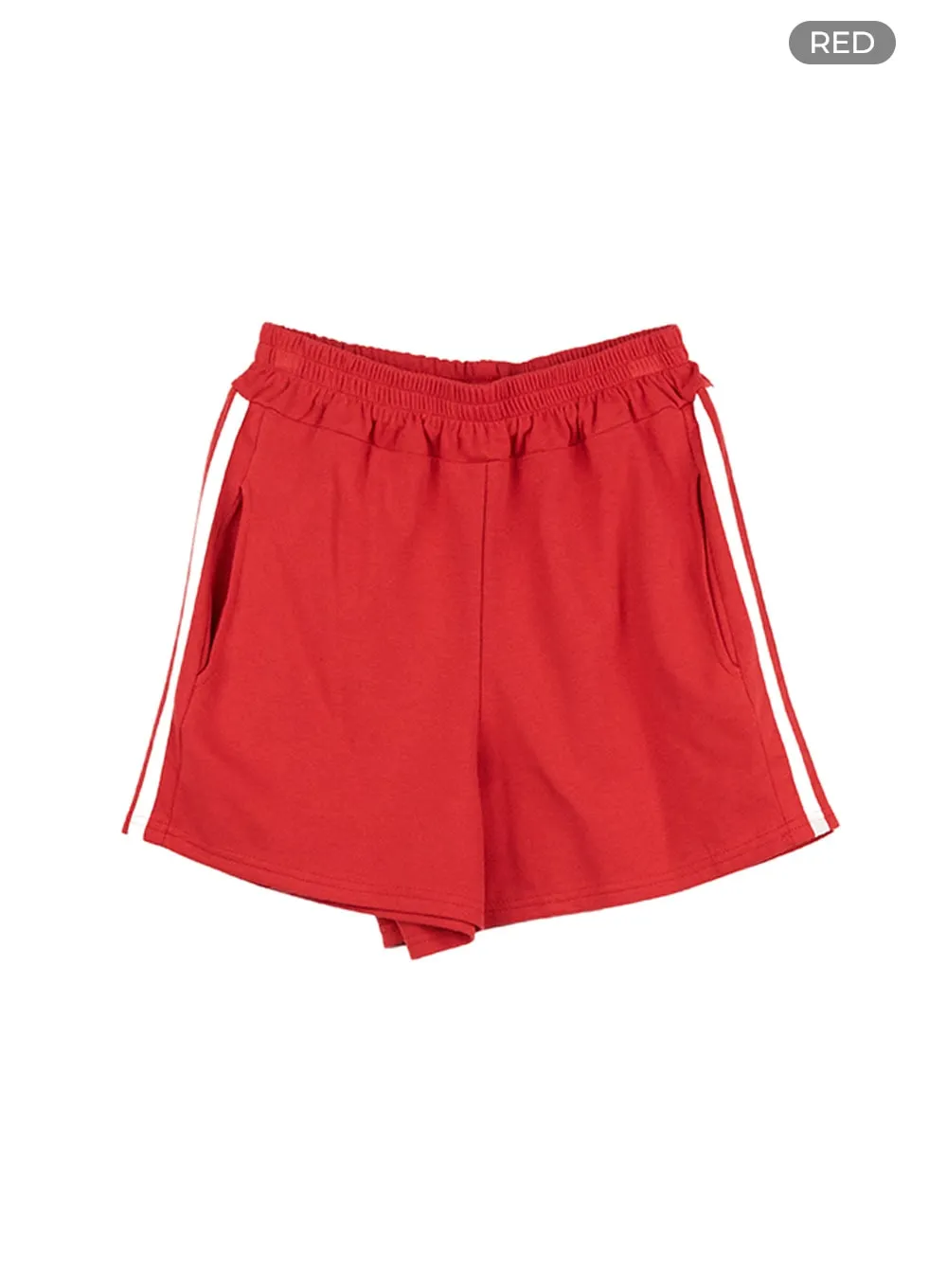 Contrasting Activewear Track Shorts CL425