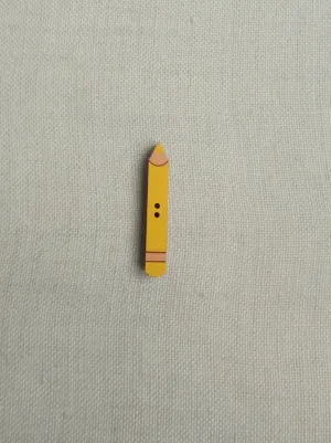 Crayon Button - Yellow