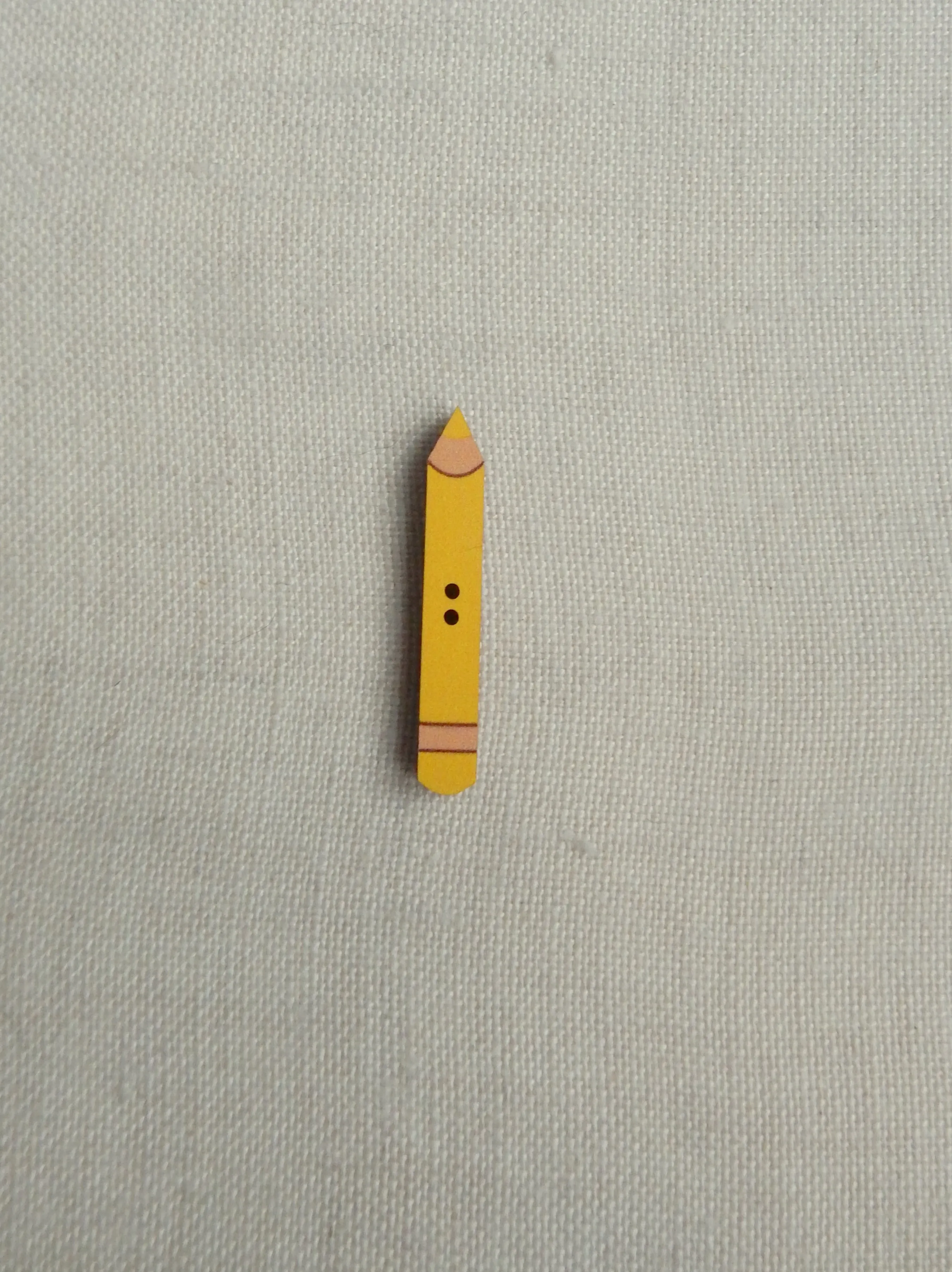 Crayon Button - Yellow