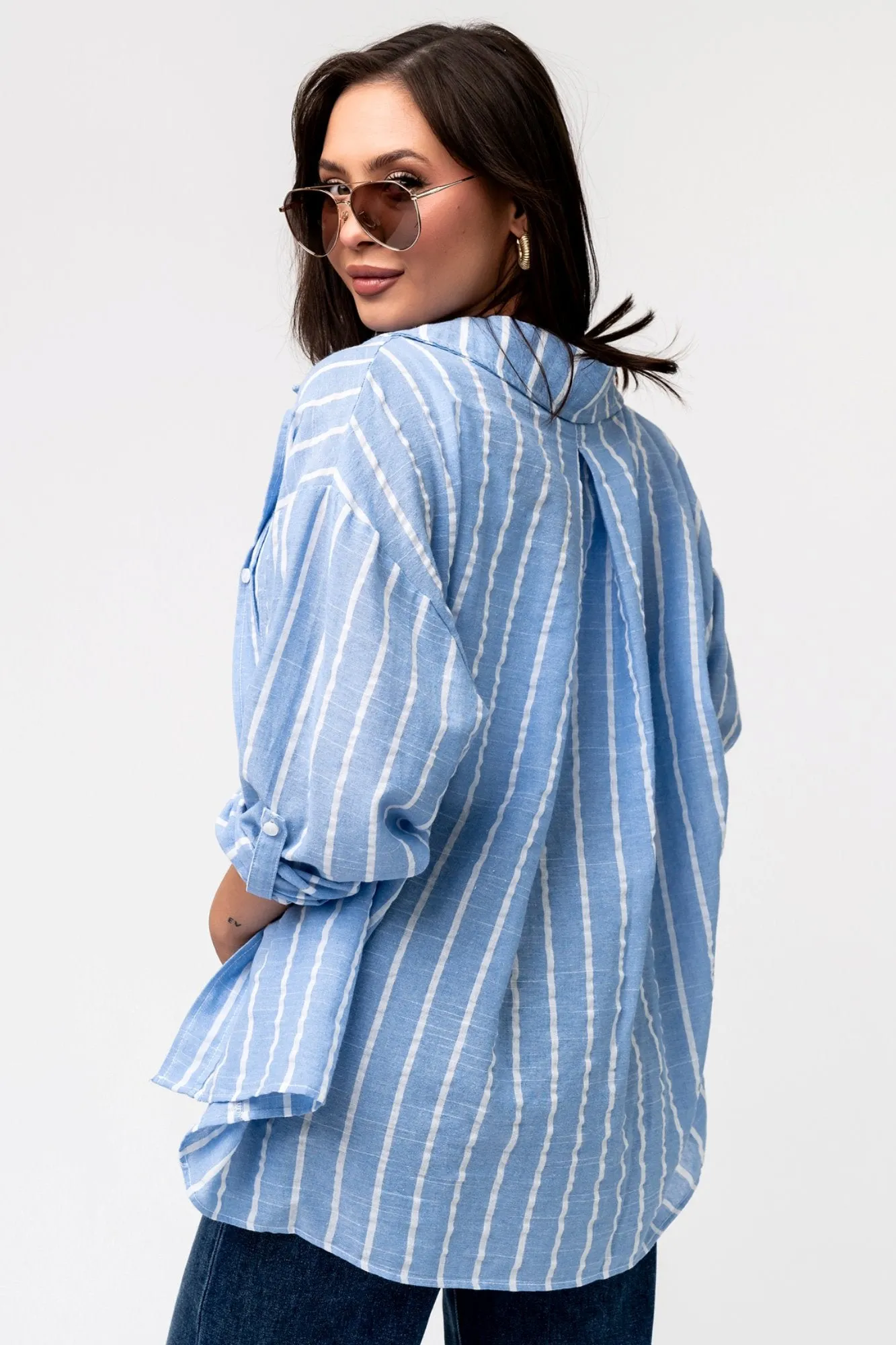 Eli Button Down in Blue - FINAL SALE