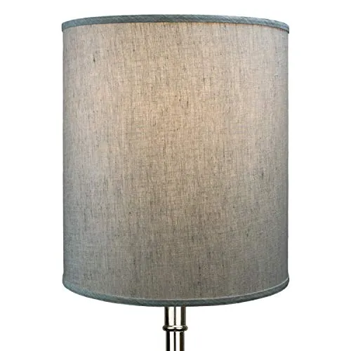 FenchelShades.com 16" Top Diameter x 16" Bottom Diameter 18" Height Cylinder Drum Lampshade USA Made (Designer Linen Oatmeal)