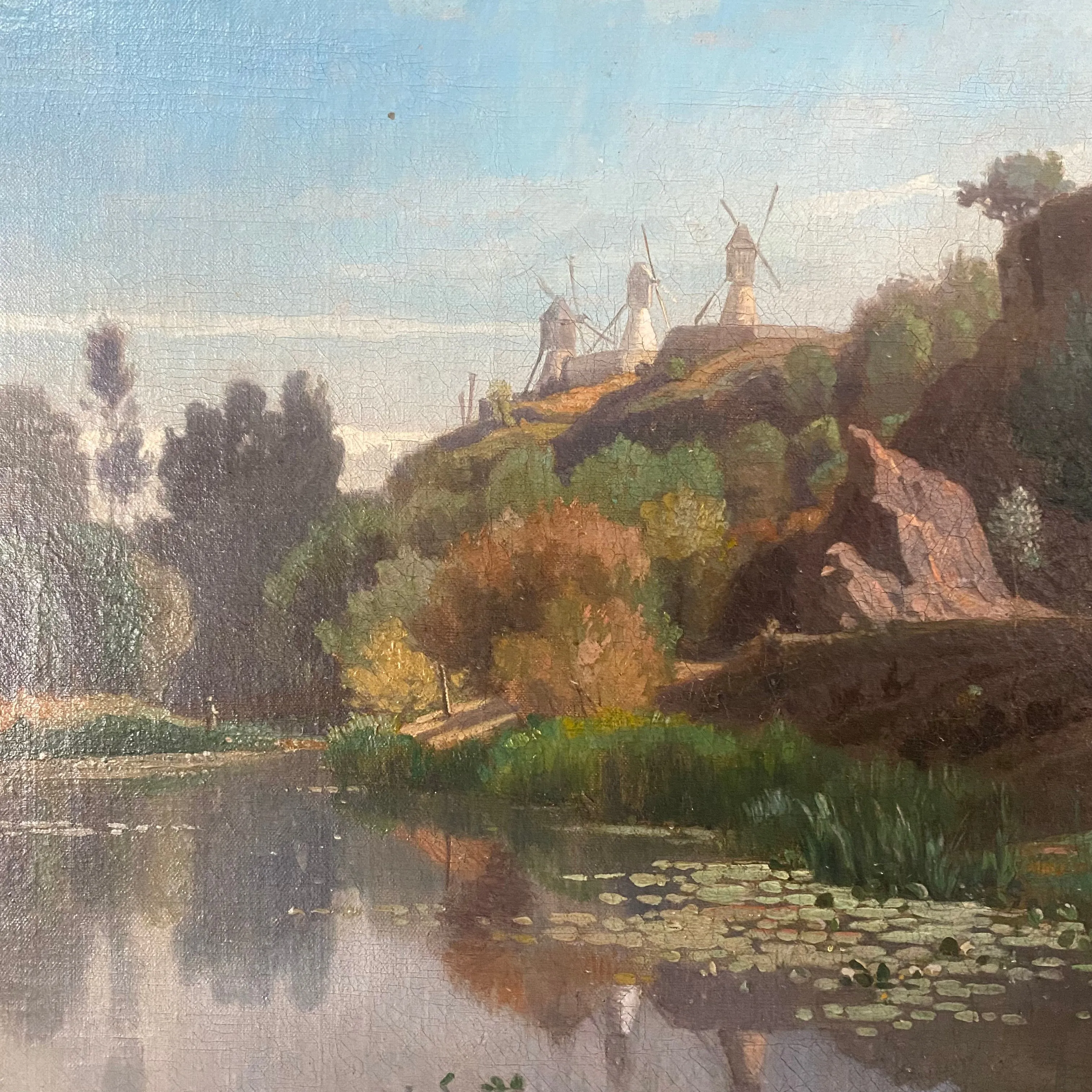 French Artist Lionel Brioux Signed Oil Landscape Painting