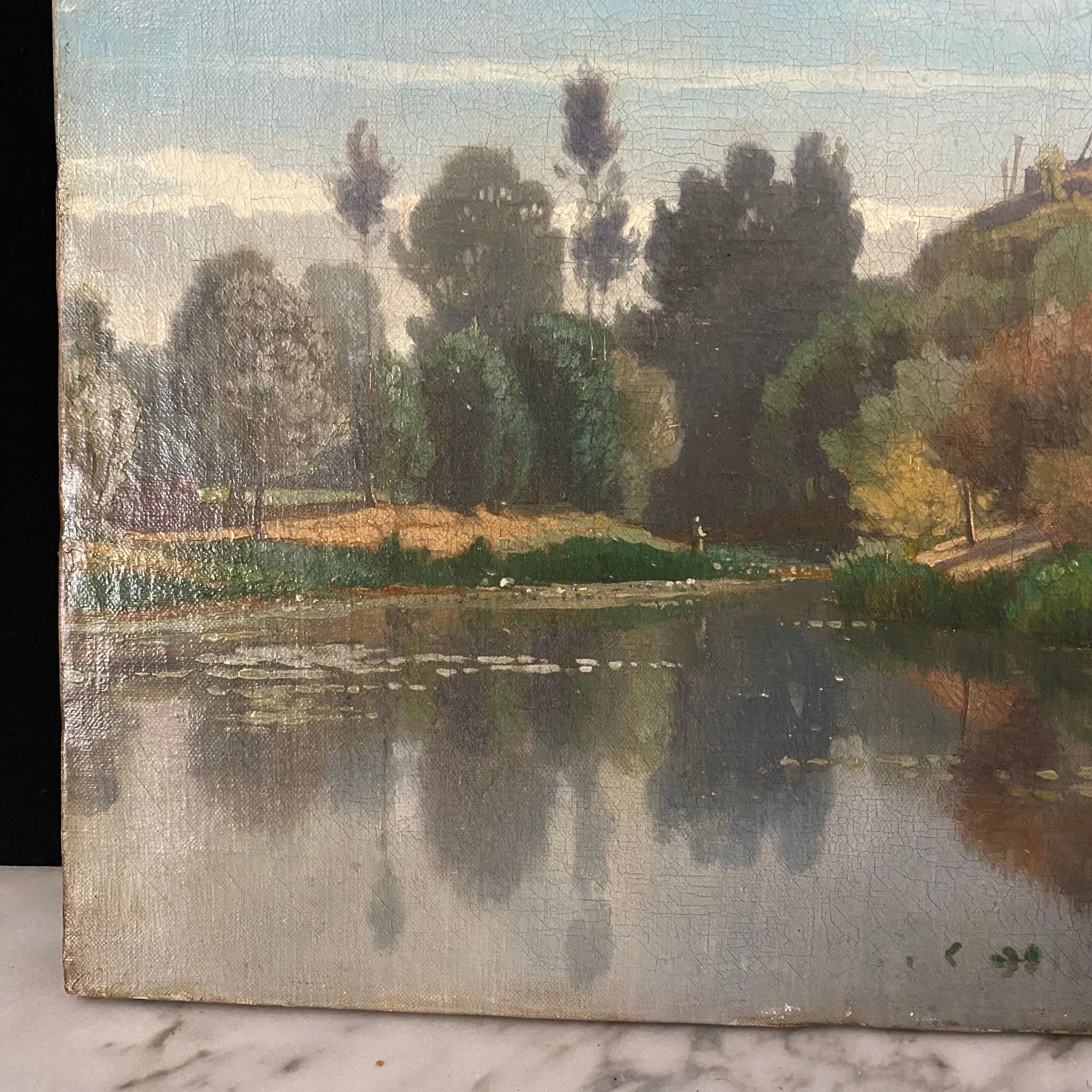 French Artist Lionel Brioux Signed Oil Landscape Painting