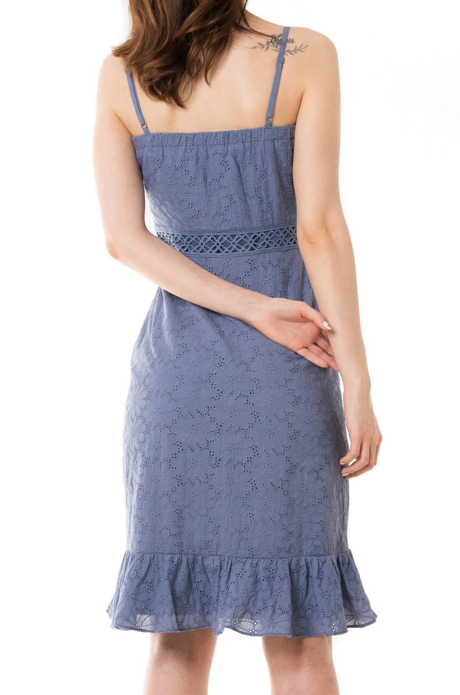 Iris Broderie Anglaise Midi Dress