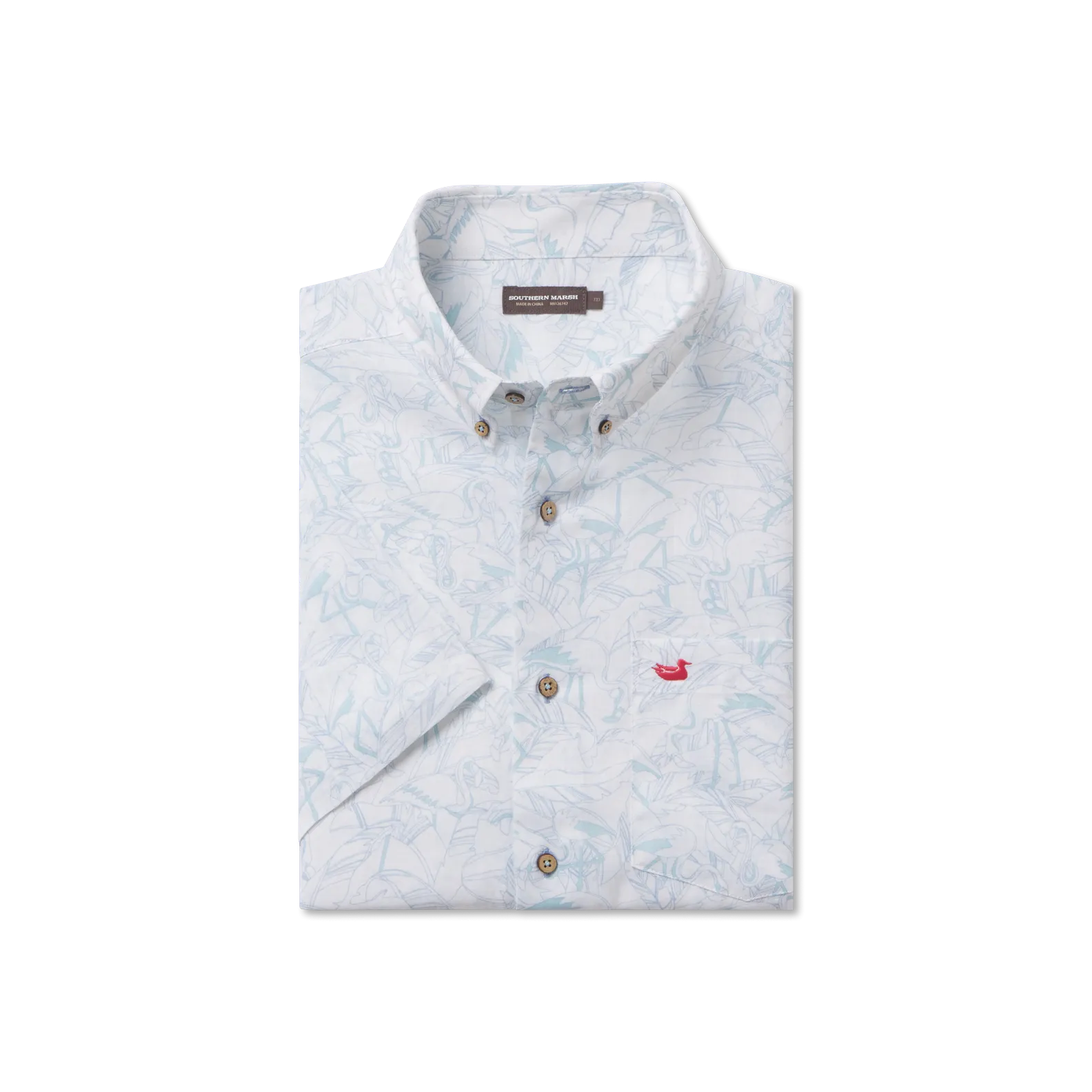 Island Linen Shirt - Flamingos