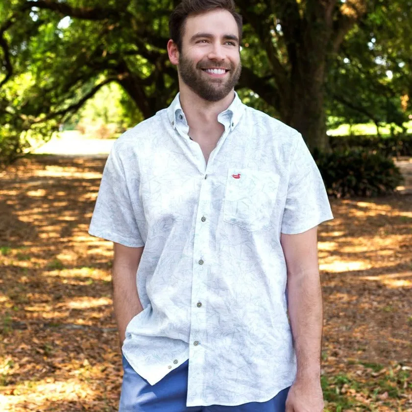 Island Linen Shirt - Flamingos