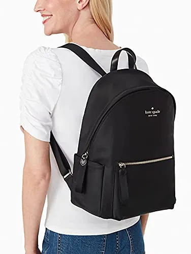 Kate Spade New York Chelsea Medium Nylon Backpack, Black