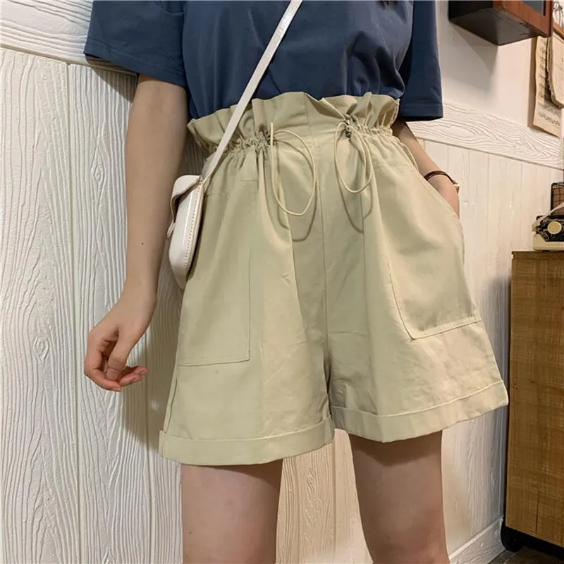 Kawaii Drawsting Wide-legged Short