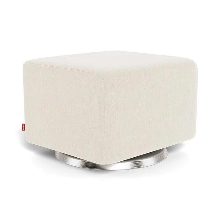 Monte Design - Gliding Ottoman - Brushed Silver Swivel Base