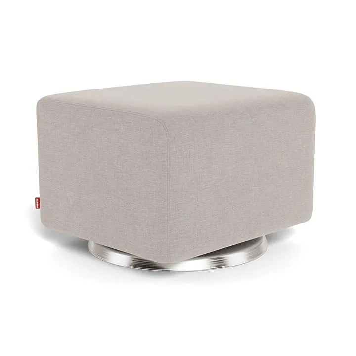 Monte Design - Gliding Ottoman - Brushed Silver Swivel Base