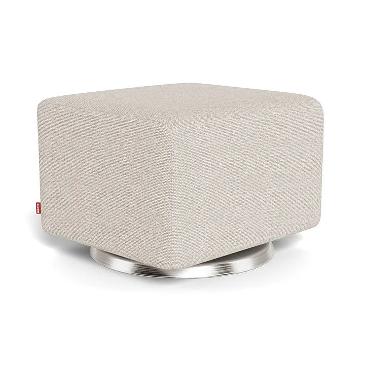 Monte Design - Gliding Ottoman - Brushed Silver Swivel Base