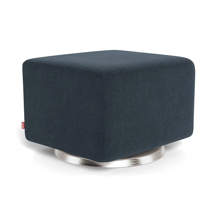 Monte Design - Gliding Ottoman - Brushed Silver Swivel Base