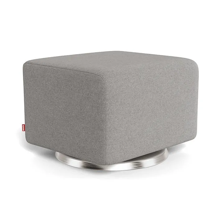 Monte Design - Gliding Ottoman - Brushed Silver Swivel Base