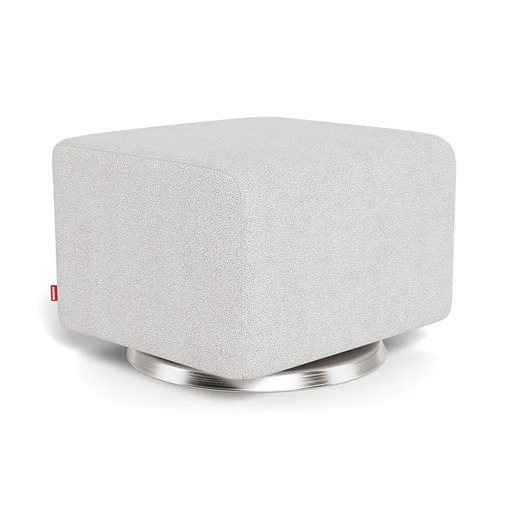 Monte Design - Gliding Ottoman - Brushed Silver Swivel Base