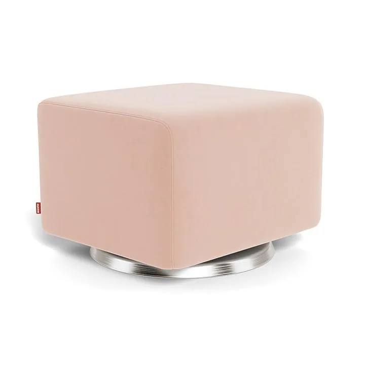 Monte Design - Gliding Ottoman - Brushed Silver Swivel Base