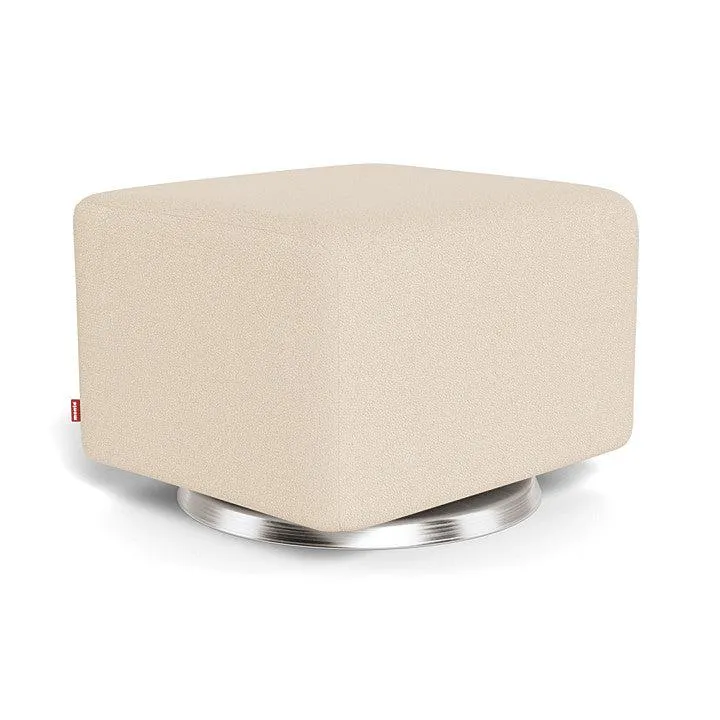 Monte Design - Gliding Ottoman - Brushed Silver Swivel Base