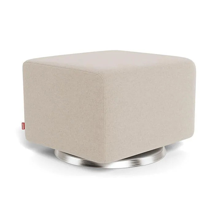 Monte Design - Gliding Ottoman - Brushed Silver Swivel Base