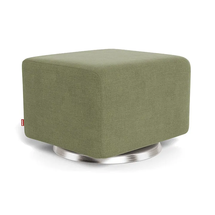 Monte Design - Gliding Ottoman - Brushed Silver Swivel Base