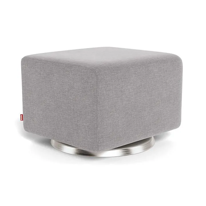 Monte Design - Gliding Ottoman - Brushed Silver Swivel Base