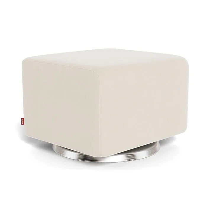 Monte Design - Gliding Ottoman - Brushed Silver Swivel Base