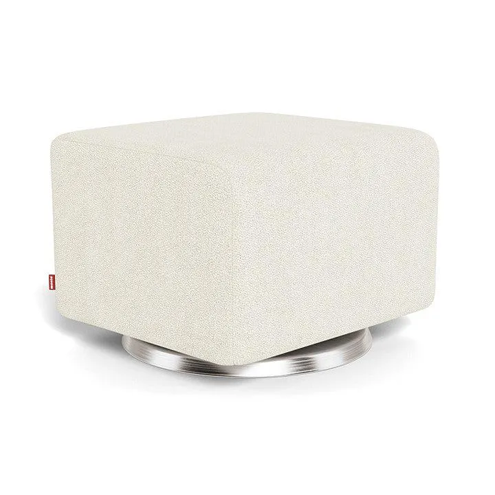 Monte Design - Gliding Ottoman - Brushed Silver Swivel Base