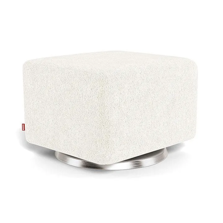 Monte Design - Gliding Ottoman - Brushed Silver Swivel Base