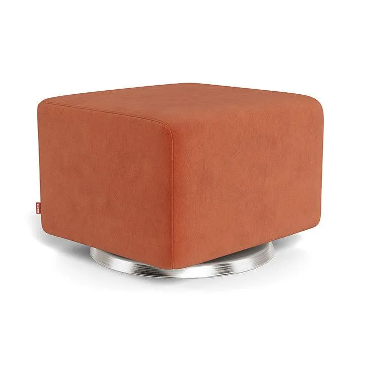 Monte Design - Gliding Ottoman - Brushed Silver Swivel Base