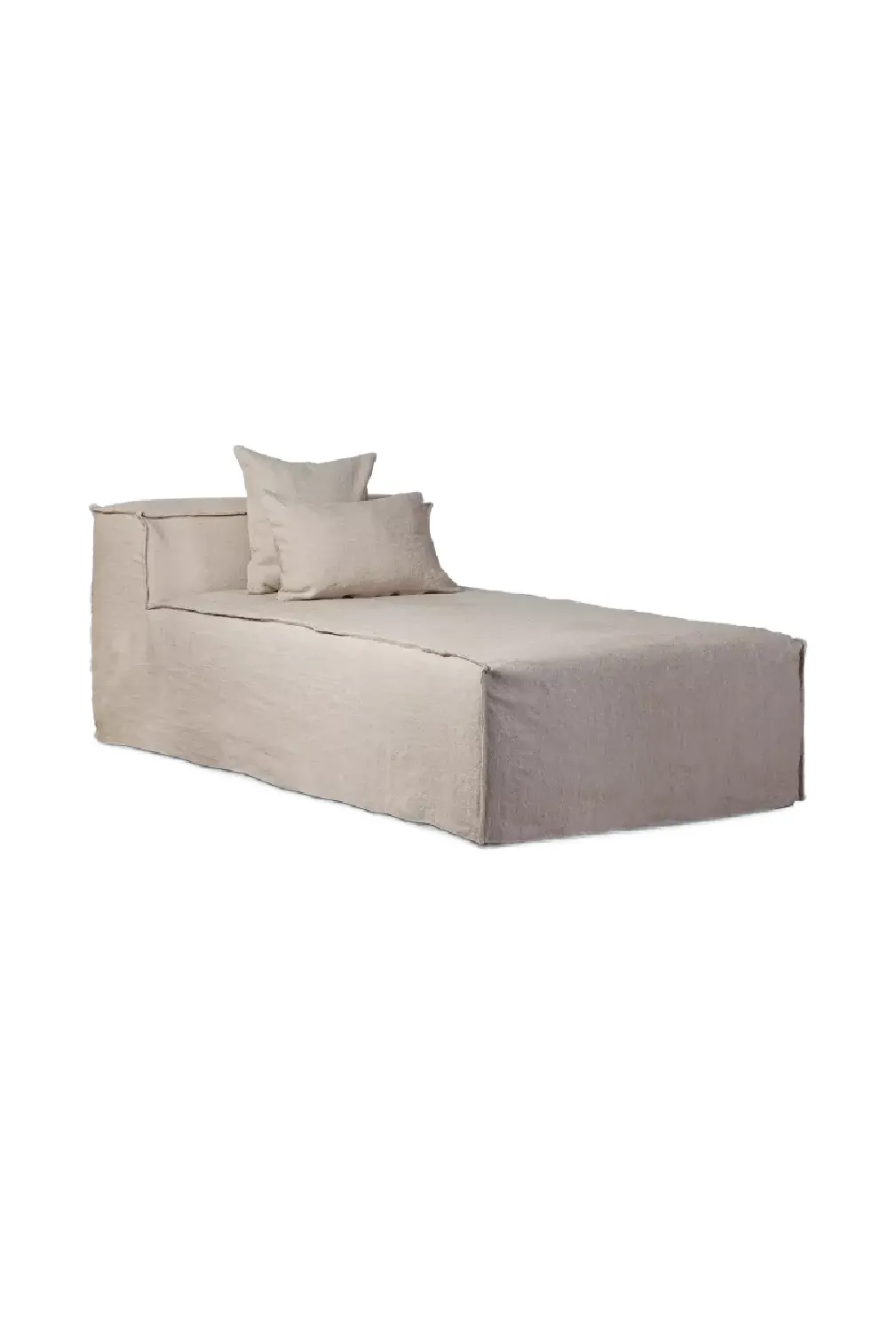 Natural Linen Chaise Longue | Dareels Strozzi