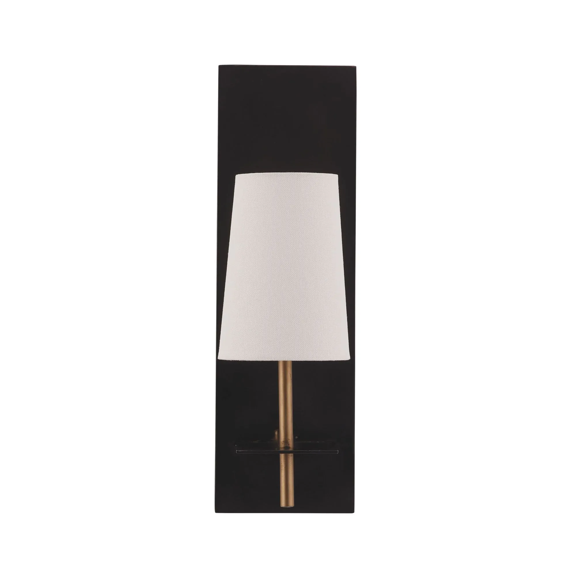 Neo Sconce Blackened Iron and Linen