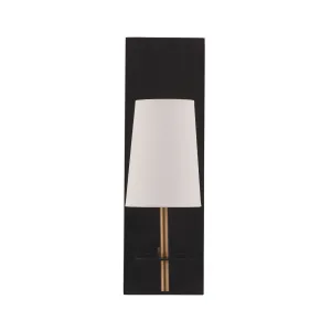 Neo Sconce Blackened Iron and Linen