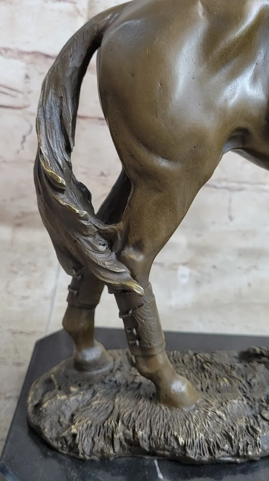 Original Fisher Signed LE GRAND JOCKEY BRONZE SCULPTURE Race Horse Rider