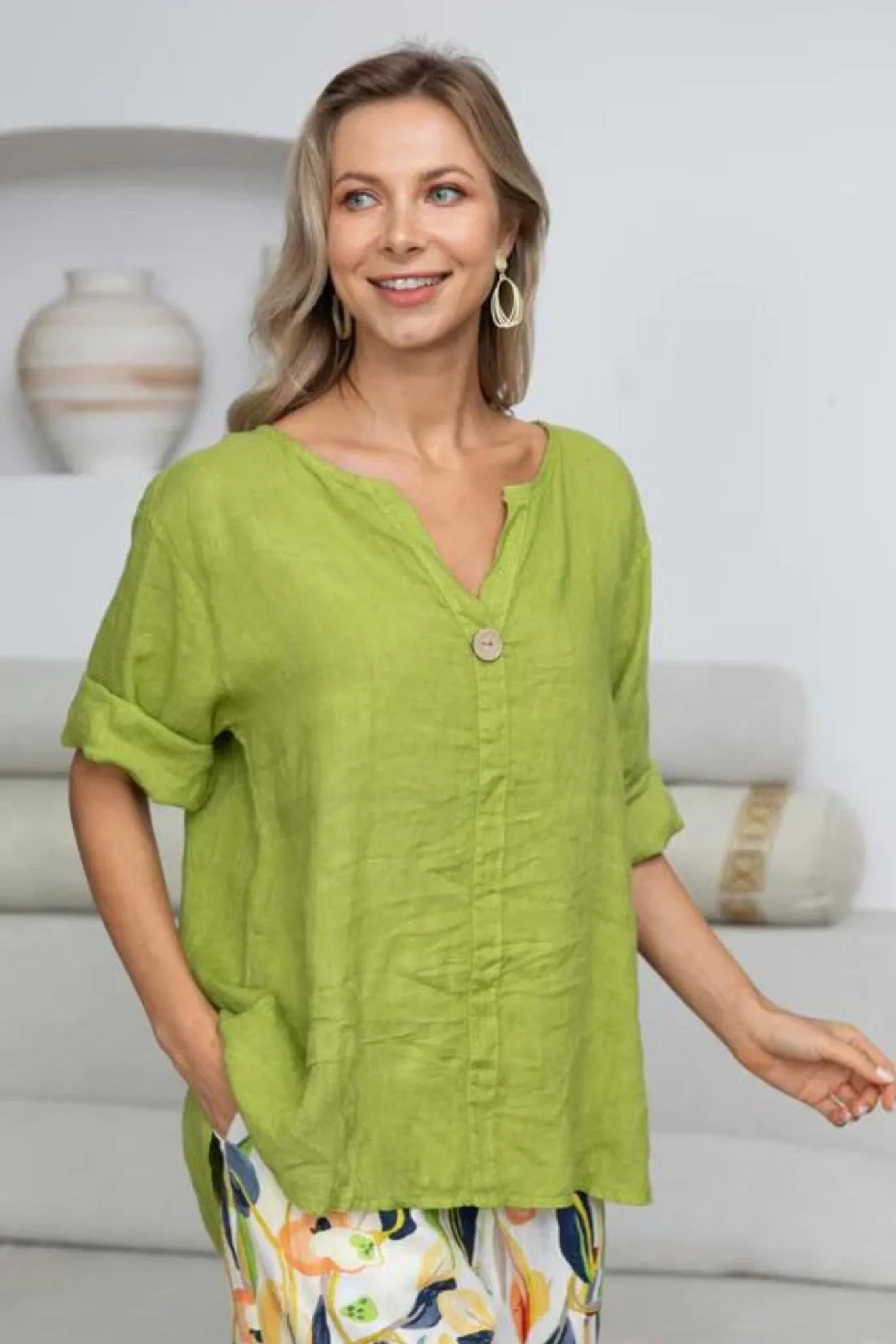 Sophia Linen Top