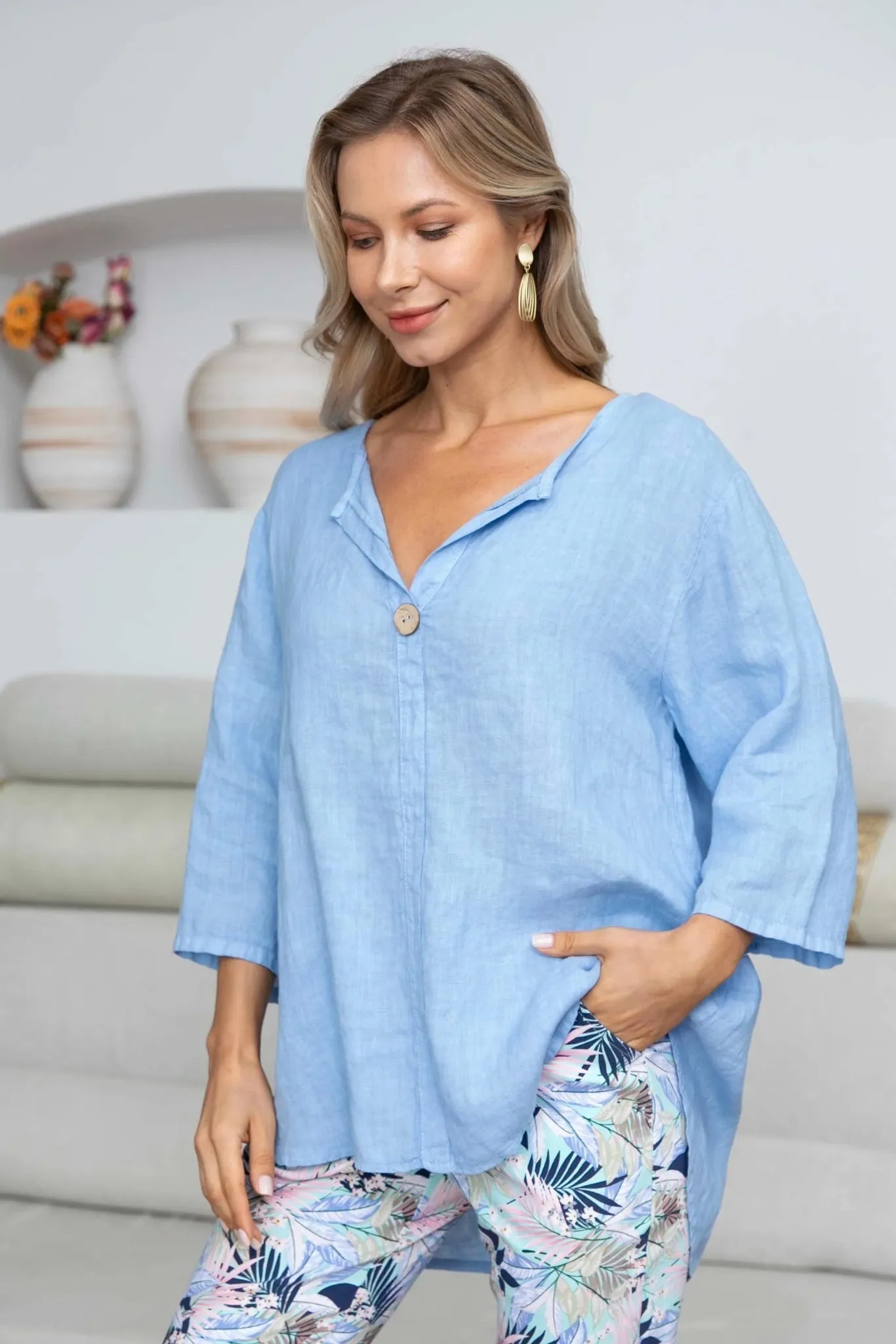 Sophia Linen Top