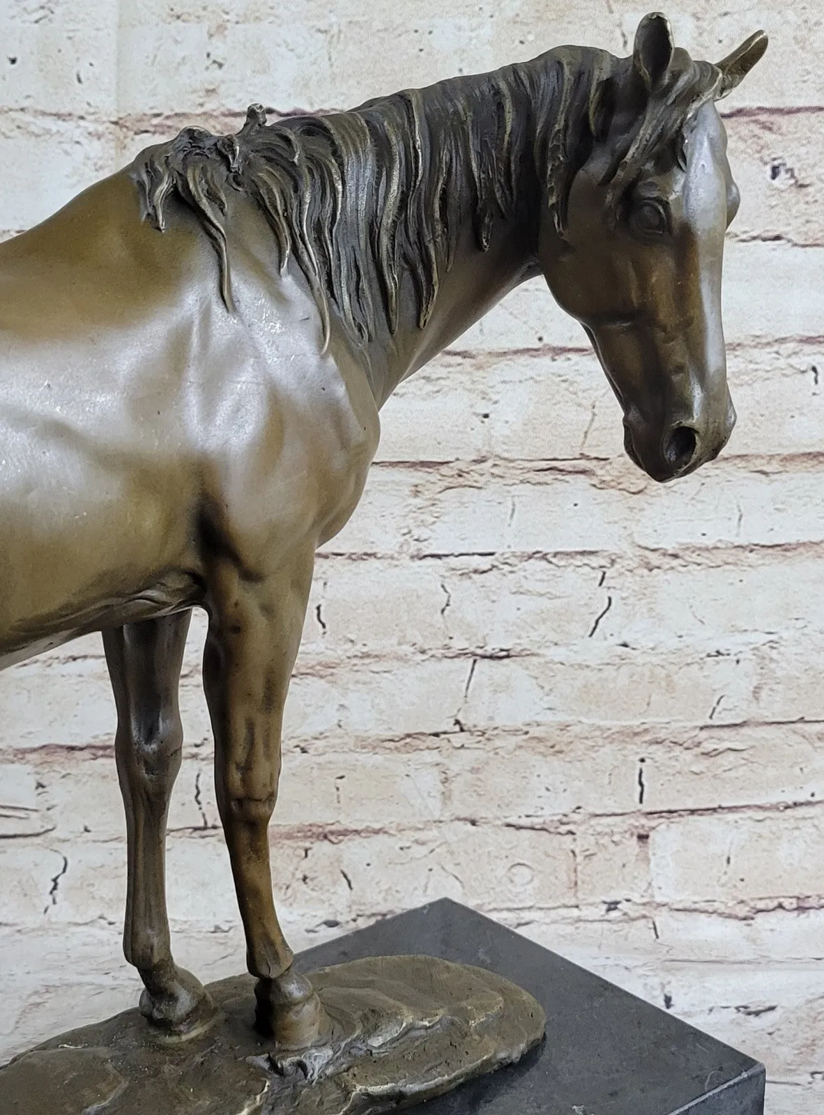 Thoroughbred Show Horse Equestrian Equine Artwork Bronze Marble Statue Sculpture