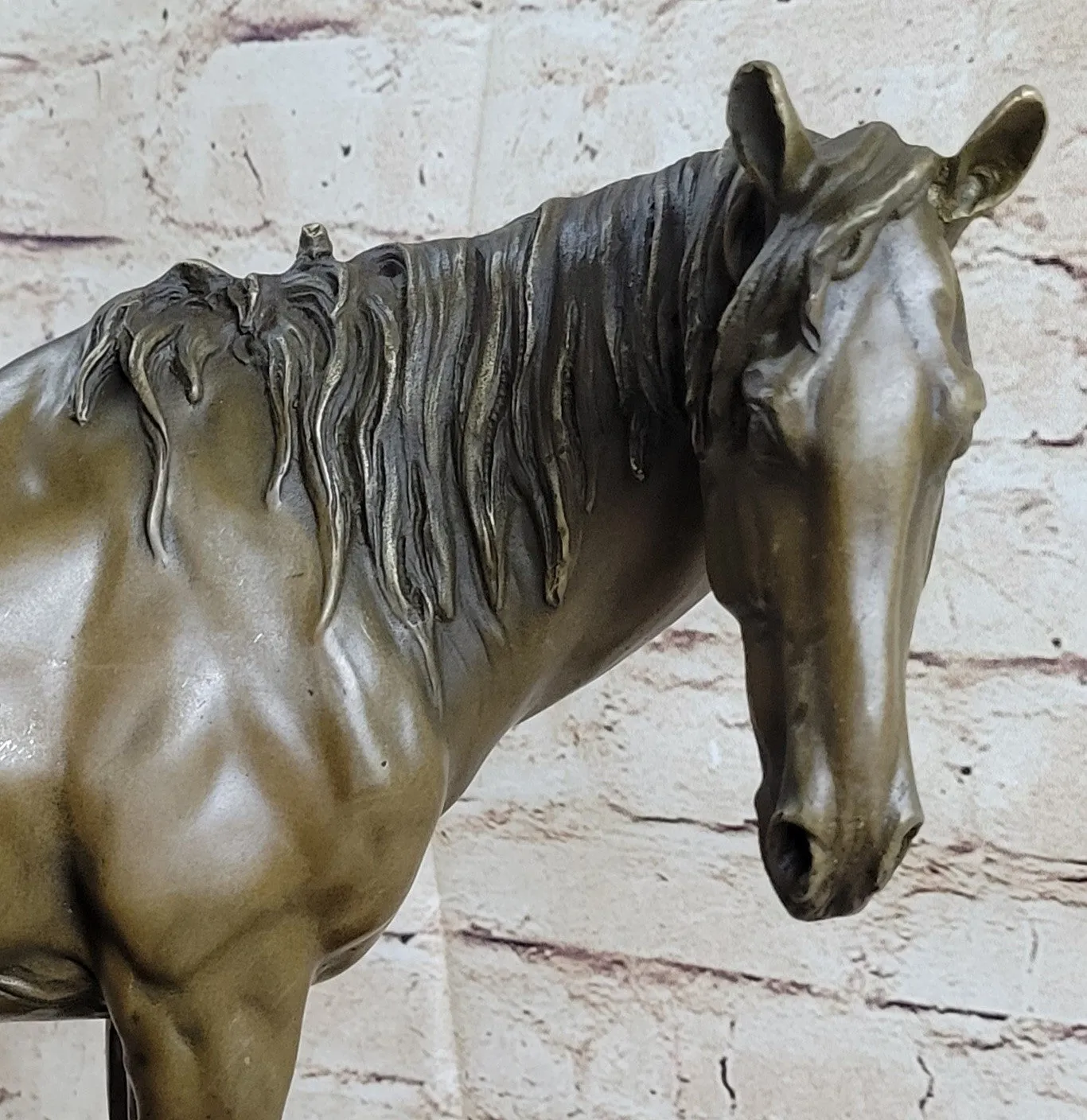 Thoroughbred Show Horse Equestrian Equine Artwork Bronze Marble Statue Sculpture