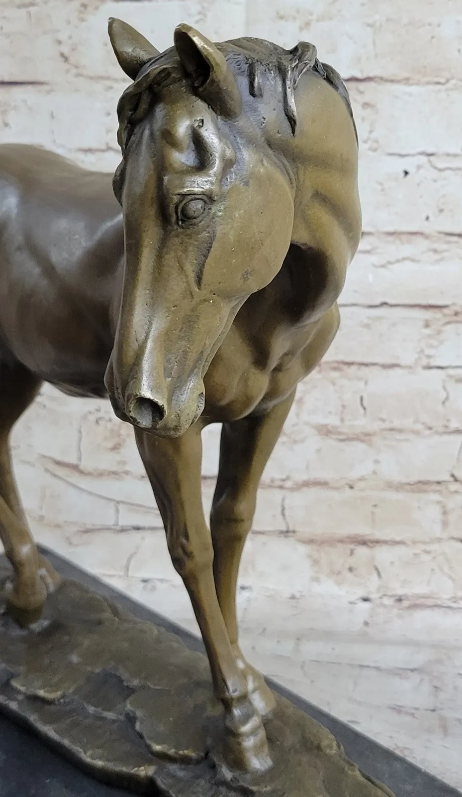 Thoroughbred Show Horse Equestrian Equine Artwork Bronze Marble Statue Sculpture