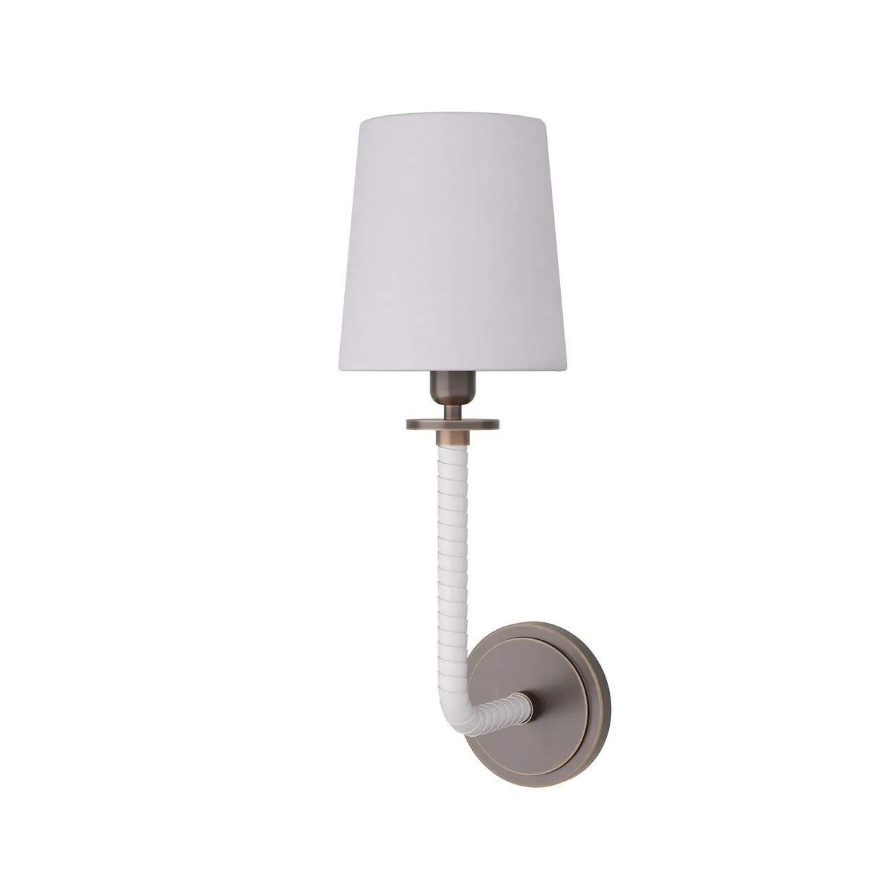 Wayman Sconce Ivory Leather